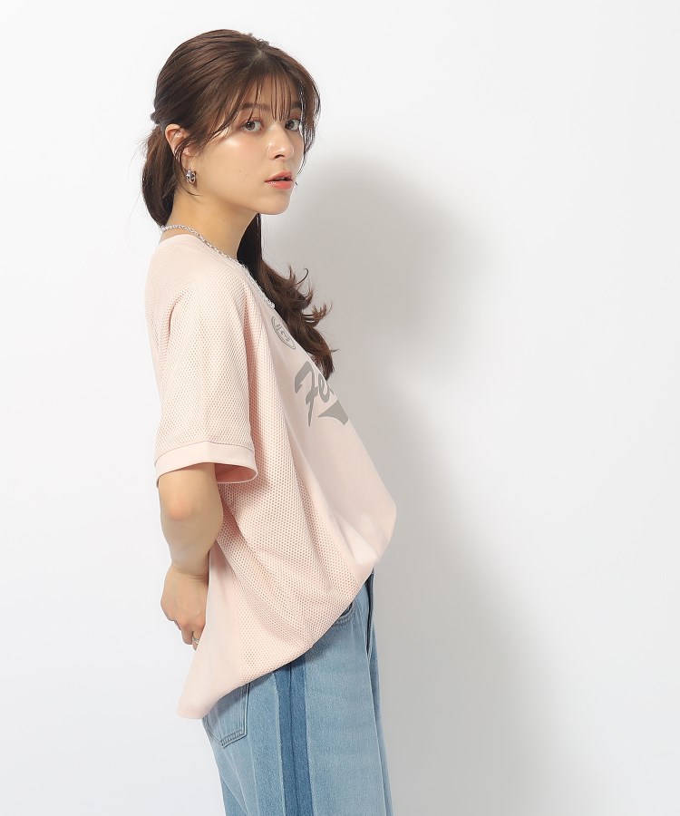 シューラルー(SHOO・LA・RUE/Cutie Blonde)のメッシュ切り替えゆるTシャツ6