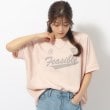 シューラルー(SHOO・LA・RUE/Cutie Blonde)のメッシュ切り替えゆるTシャツ ライトピンク(070)