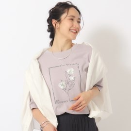 シューラルー(SHOO・LA・RUE/Cutie Blonde)のひと味違う着こなしが叶う フラワーモチーフBIGTシャツ