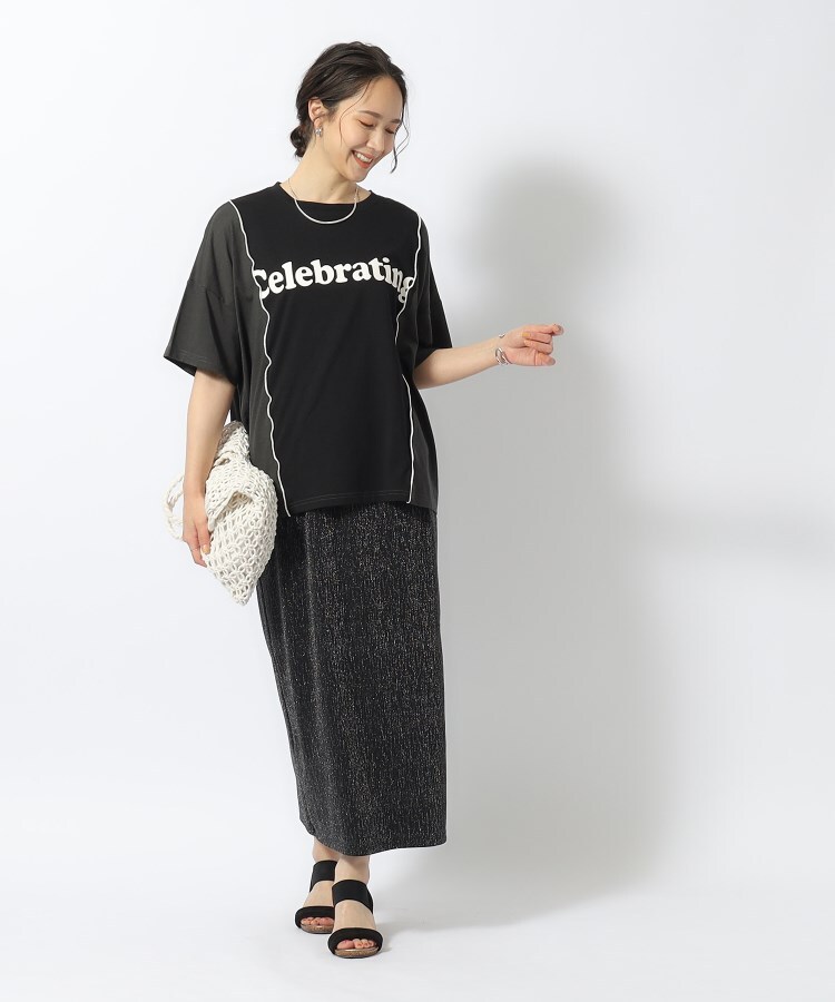 シューラルー(SHOO・LA・RUE/Cutie Blonde)の【洗える】リメイク風 切り替えTシャツ7