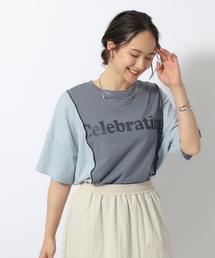 シューラルー(SHOO・LA・RUE/Cutie Blonde)の【洗える】リメイク風 切り替えTシャツ9