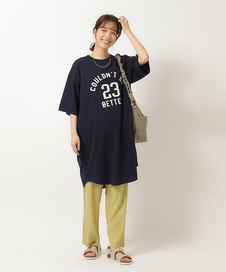 シューラルー(SHOO・LA・RUE/Cutie Blonde)のゆるっと着こなす ナンバーフットボールTシャツワンピース6