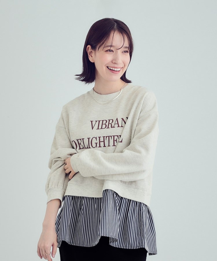 シューラルー(SHOO・LA・RUE/Cutie Blonde)の【あったか】裾レイヤード風裏起毛スウェット6