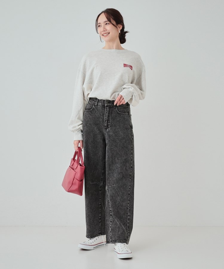 S-LL】ケミカルウォッシュ カーブデニムパンツ(フルレングス S-LL】ケミカルウォッシュ カーブデニムパンツ(フルレングス
