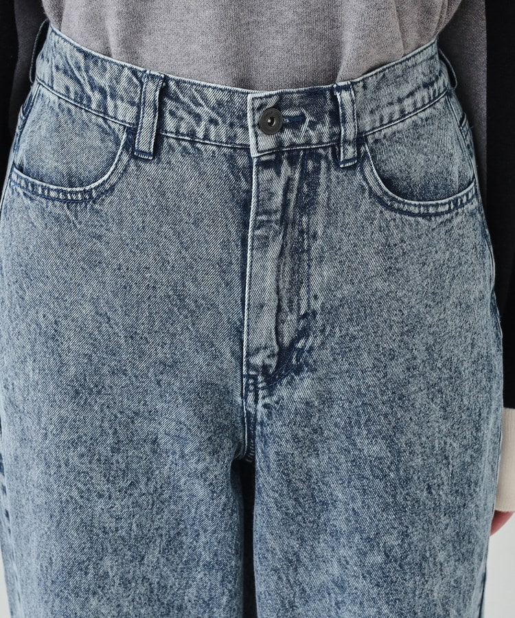 S-LL】ケミカルウォッシュ カーブデニムパンツ(フルレングス S-LL】ケミカルウォッシュ カーブデニムパンツ(フルレングス
