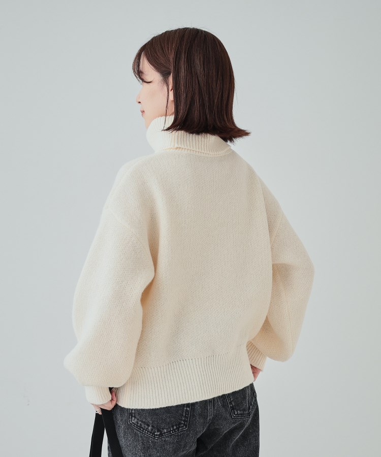 S-LL】さりげないラメ感 配色ジャカード タートルネックニット S-LL】さりげないラメ感 配色ジャカード タートルネックニット