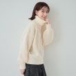 シューラルー(SHOO・LA・RUE/Cutie Blonde)の【S-LL】さりげないラメ感 配色ジャカード タートルネックニット オフホワイト(003)