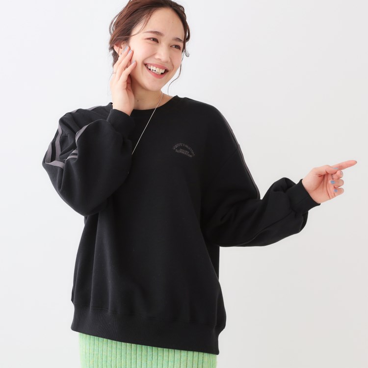 シューラルー(SHOO・LA・RUE/Cutie Blonde)の【洗える/S-LL】あったかライン入り裏起毛スウェット スウェット・トレーナー