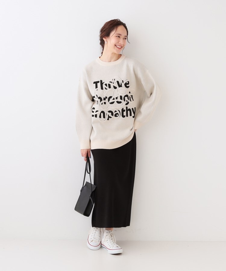 シューラルー(SHOO・LA・RUE/Cutie Blonde)のお花×ロゴ ゆるシルエットニット3