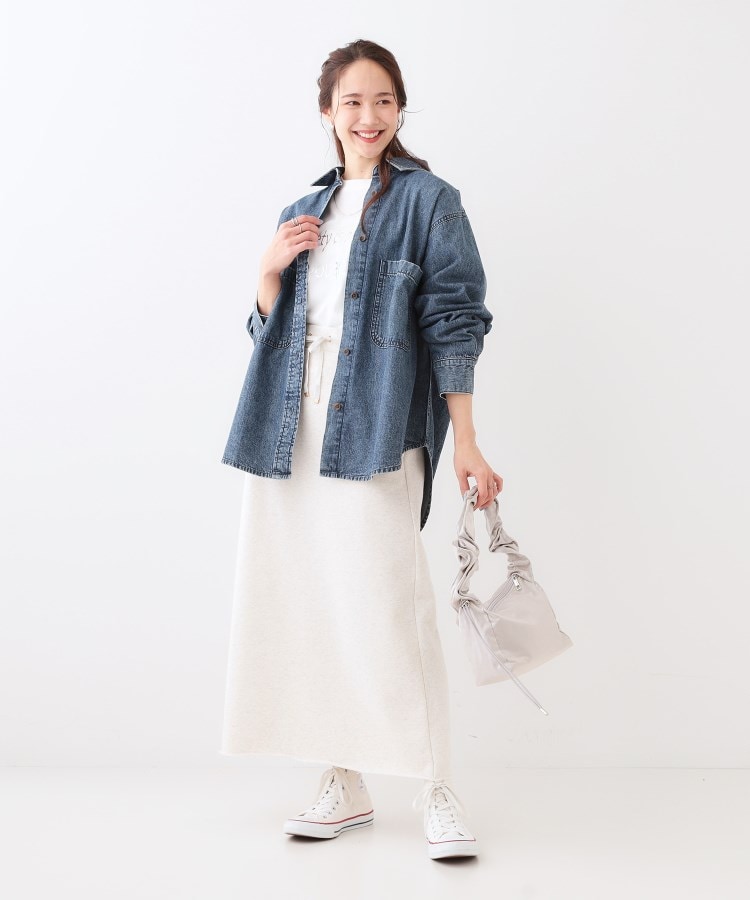 シューラルー(SHOO・LA・RUE/Cutie Blonde)の【洗える/S-LL】BIGポケット オーバーサイズデニムシャツ3