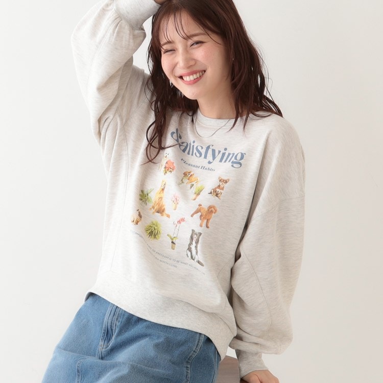 シューラルー(SHOO・LA・RUE/Cutie Blonde)の【洗える/S-LL】選べる6柄 ドルマンスウェット スウェット・トレーナー