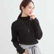 シューラルー(SHOO・LA・RUE/Cutie Blonde)の【洗える/S-LL】レイヤードスタイルに ふくれシャーリングネックインナー ブラック(019)