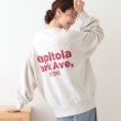 シューラルー(SHOO・LA・RUE/Cutie Blonde)のオーバーサイズで抜け感をプラス バックプリントスウェット ライトグレー(011)