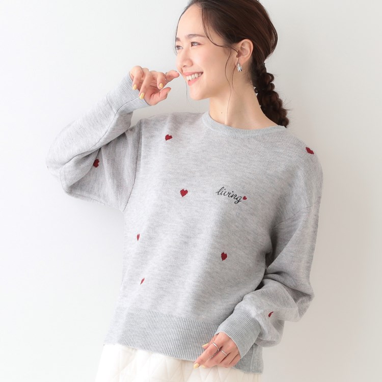 シューラルー(SHOO・LA・RUE/Cutie Blonde)の【S-LL】刺繍＆ジャカード 柄アソートニット ニット/セーター