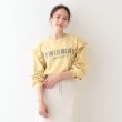 シューラルー(SHOO・LA・RUE/Cutie Blonde)の【S-LL/洗える】ショルダーフリルが目を惹く ロゴプリントロンT10