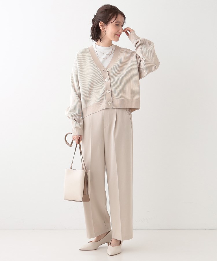 シューラルー(SHOO・LA・RUE/Cutie Blonde)の【着丈が選べる】スポンディッシュ配色畦カーディガン23