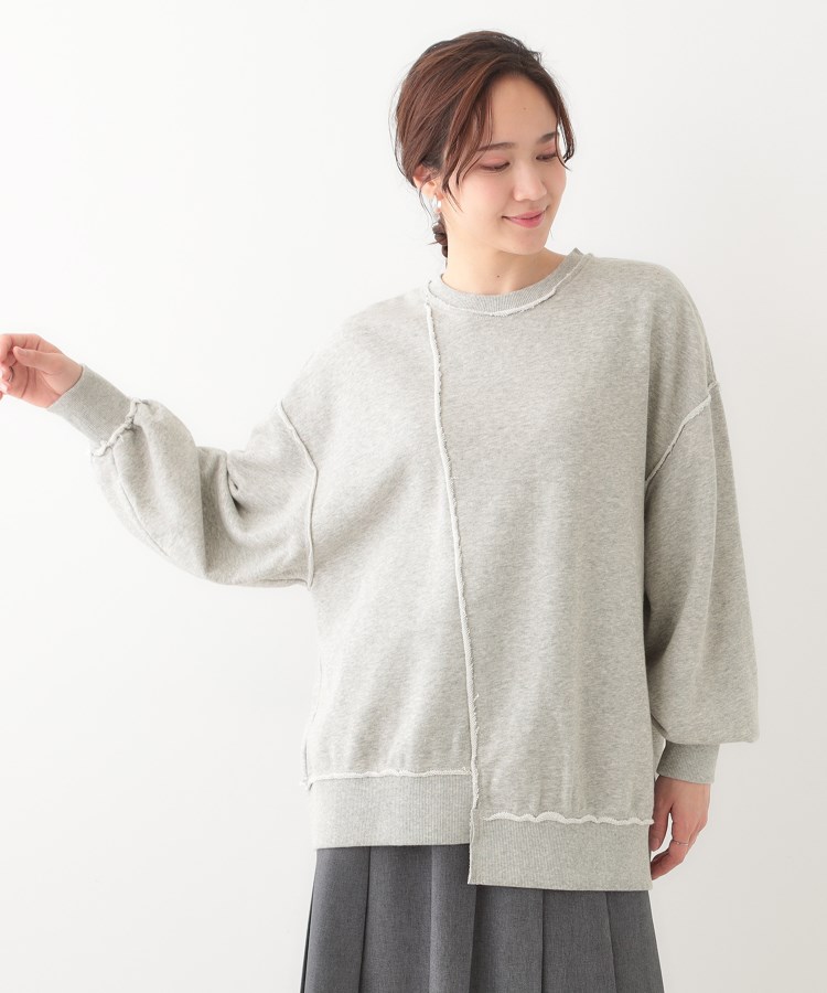 シューラルー(SHOO・LA・RUE/Cutie Blonde)の【リメイク風】つぎはぎ切替デザインスウェット1