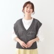 シューラルー(SHOO・LA・RUE/Cutie Blonde)のパッチワーク風 編み地切替えニットベスト5