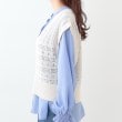 シューラルー(SHOO・LA・RUE/Cutie Blonde)のパッチワーク風 編み地切替えニットベスト10