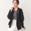 シューラルー(SHOO・LA・RUE/Cutie Blonde)の季節の変わり目に頼れる ダブルZIPダンボールパーカー ブラック(019)
