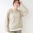 シューラルー(SHOO・LA・RUE/Cutie Blonde)の【S-LL/2枚セット】シアー感も楽しめる 光沢カノコ編み配色ニット+ロンT ライトグレー(511)