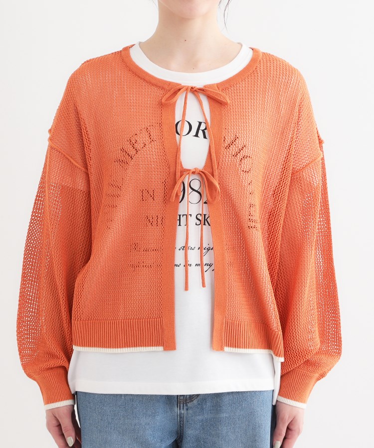 シューラルー(SHOO・LA・RUE/Cutie Blonde)の【S-LL/2点セット】前後2WAYで着られるメッシュニット＋ロゴTシャツ29