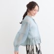 シューラルー(SHOO・LA・RUE/Cutie Blonde)のバンドカラーデザインシアーシャツ5