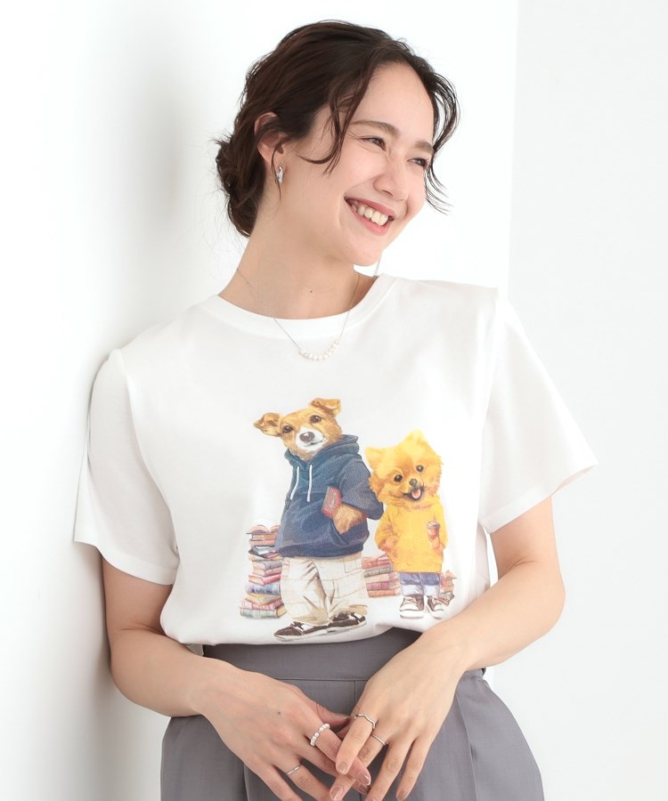 シューラルー(SHOO・LA・RUE/Cutie Blonde)の【洗える/S-LL】選べる4柄 プリントアソート ベーシックTシャツ17