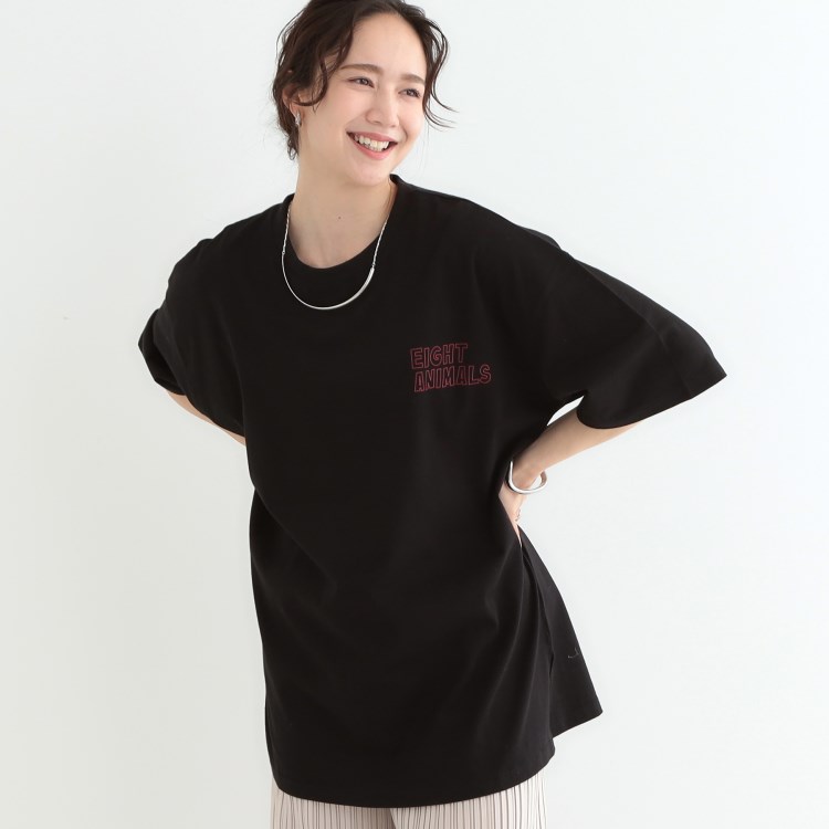 シューラルー(SHOO・LA・RUE/Cutie Blonde)の【洗える/選べる3柄】BIGプリントゆるTシャツ Ｔシャツ