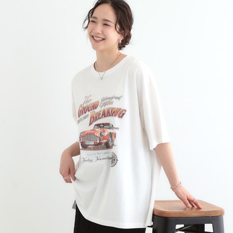シューラルー(SHOO・LA・RUE/Cutie Blonde)の【洗える/選べる3柄】BIGプリントゆるTシャツ Ｔシャツ