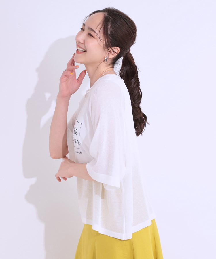 シューラルー(SHOO・LA・RUE/Cutie Blonde)の【S-LL】シアー感がこなれ見え お袖ゆったりロゴニット10