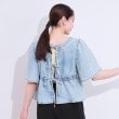 シューラルー(SHOO・LA・RUE/Cutie Blonde)の【前後2WAY/セットアップ可】ライトオンスデニム ペプラムリボントップス5