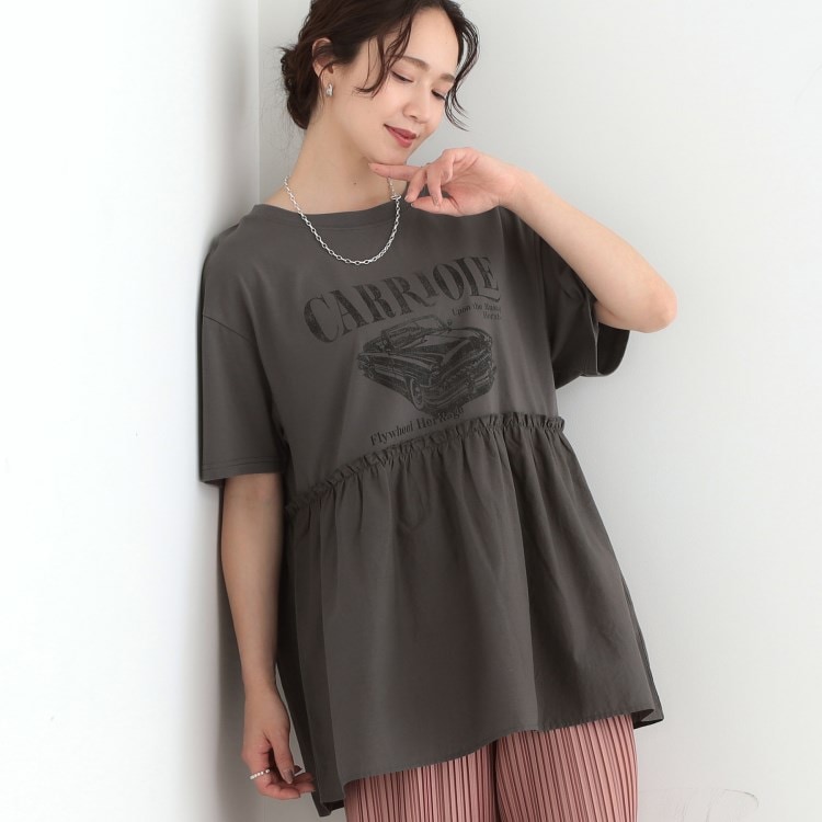 シューラルー(SHOO・LA・RUE/Cutie Blonde)の切り替えリメイク風カットソー カットソー