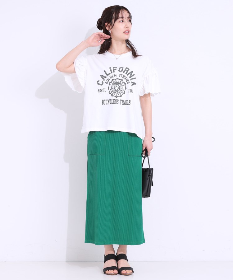 シューラルー(SHOO・LA・RUE/Cutie Blonde)の【洗える/S-LL】プリントアソート お袖フリルTシャツ3