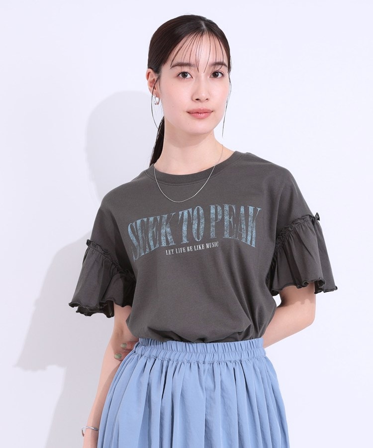 シューラルー(SHOO・LA・RUE/Cutie Blonde)の【洗える/S-LL】プリントアソート お袖フリルTシャツ5
