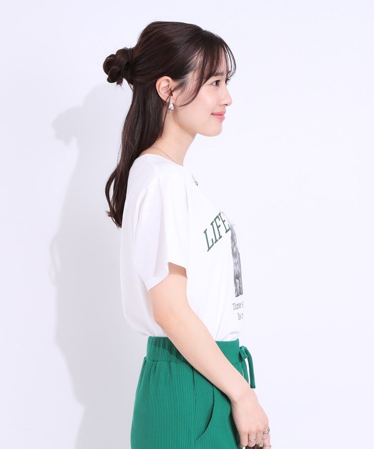シューラルー(SHOO・LA・RUE/Cutie Blonde)の【洗える/S-LL】選べる3柄 ベーシックプリントTシャツ10