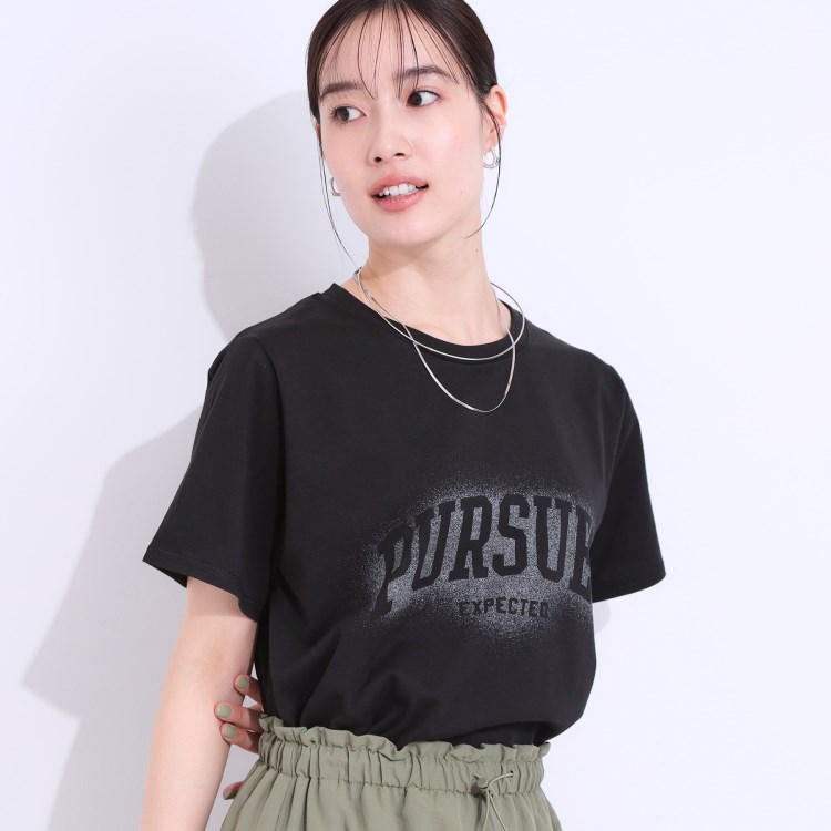 シューラルー(SHOO・LA・RUE/Cutie Blonde)の【洗える/S-LL】選べる3柄 ベーシックプリントTシャツ Ｔシャツ