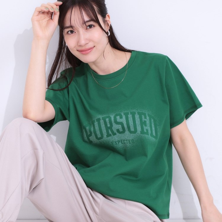 シューラルー(SHOO・LA・RUE/Cutie Blonde)の【洗える/S-LL】選べる3柄 ベーシックプリントTシャツ Ｔシャツ