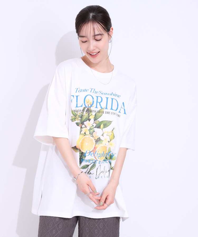 シューラルー(SHOO・LA・RUE/Cutie Blonde)の【洗える】ゆるシルエットが抜け感を演出 プリントBIG Tシャツ1