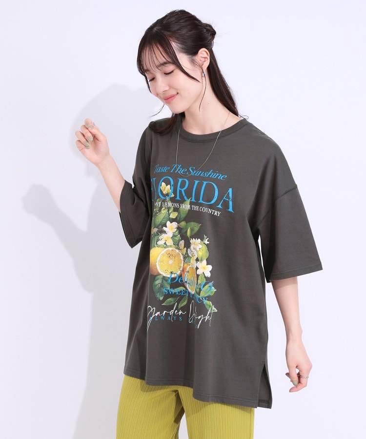 シューラルー(SHOO・LA・RUE/Cutie Blonde)の【洗える】ゆるシルエットが抜け感を演出 プリントBIG Tシャツ6