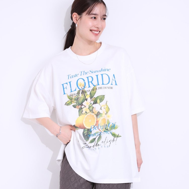 シューラルー(SHOO・LA・RUE/Cutie Blonde)の【洗える】ゆるシルエットが抜け感を演出 プリントBIG Tシャツ Ｔシャツ