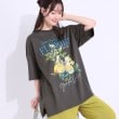 シューラルー(SHOO・LA・RUE/Cutie Blonde)の【洗える】ゆるシルエットが抜け感を演出 プリントBIG Tシャツ チャコールグレー(114)