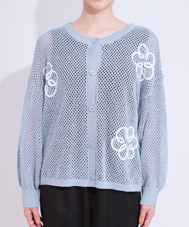 シューラルー(SHOO・LA・RUE/Cutie Blonde)の柄コード刺繍アソート メッシュ2WAYカーデ22