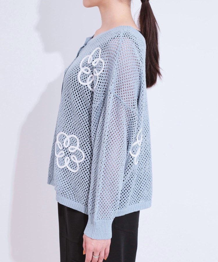 シューラルー(SHOO・LA・RUE/Cutie Blonde)の柄コード刺繍アソート メッシュ2WAYカーデ23