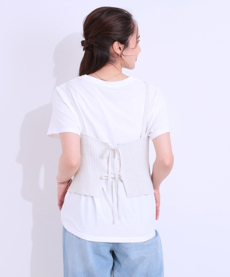 シューラルー(SHOO・LA・RUE/Cutie Blonde)の【S-LL/2点セット】ラメニットキャミ＆ロゴTシャツ2