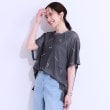 シューラルー(SHOO・LA・RUE/Cutie Blonde)の【洗える/S-LL】ゆるっとこなれ見え 総柄プリント シアーTシャツ10