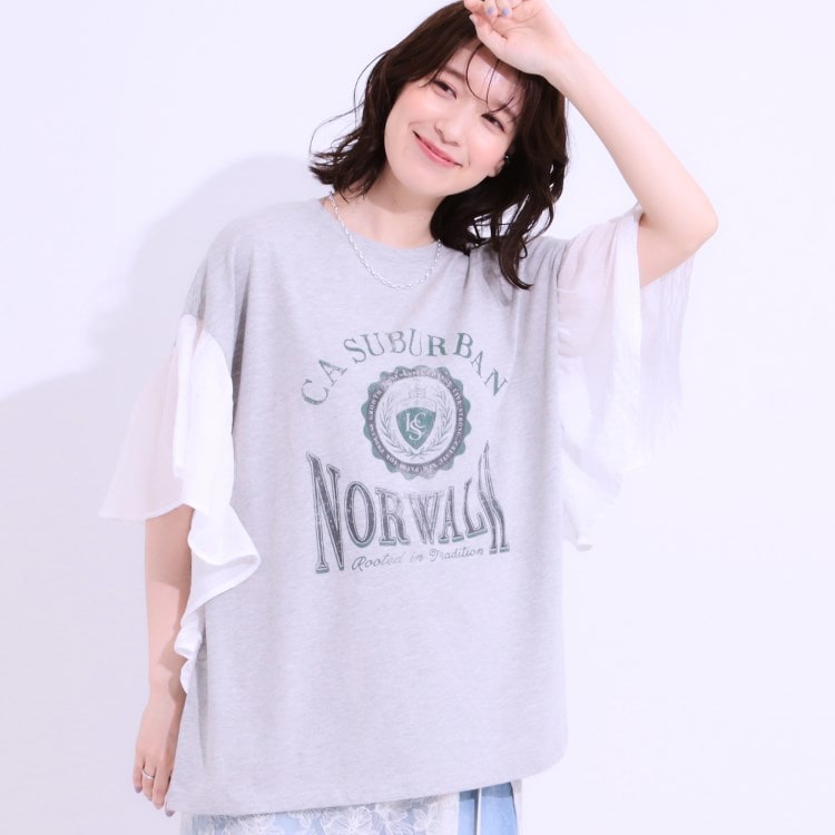 シューラルー(SHOO・LA・RUE/Cutie Blonde)のリメイク風ポンチョデザインカットソー カットソー