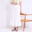 シューラルー(SHOO・LA・RUE/Cutie Blonde)の【S-LL】コーデが華やかに シャーリングデザインスカート ホワイト(001)