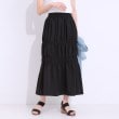 シューラルー(SHOO・LA・RUE/Cutie Blonde)の【S-LL】コーデが華やかに シャーリングデザインスカート ブラック(019)