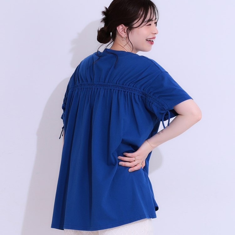 シューラルー(SHOO・LA・RUE/Cutie Blonde)のヒップが隠せる バックシャーリング チュニックTシャツ チュニック